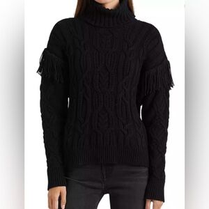 NWT Lauren/Ralph Lauren Fringe Wool Blend Woman’s Sweater